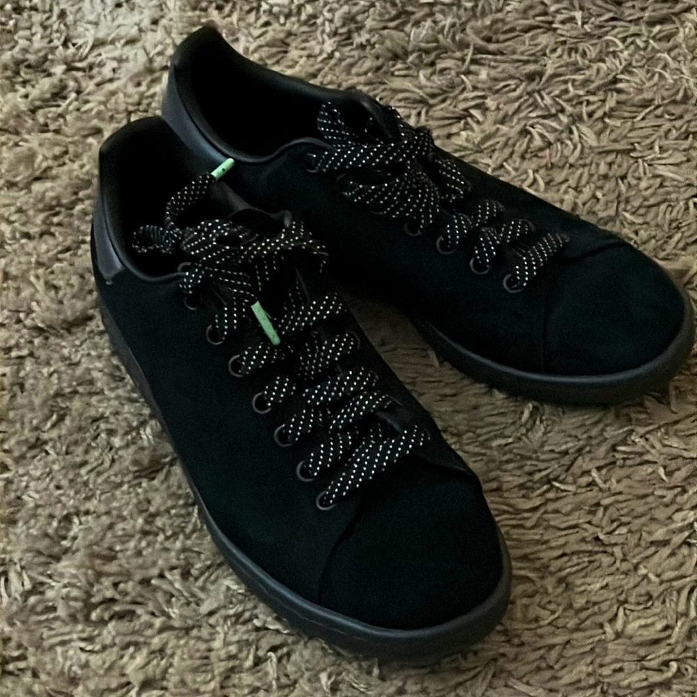 EUC Mens Adidas Black Suede Stan Smith Sneakers Size 7